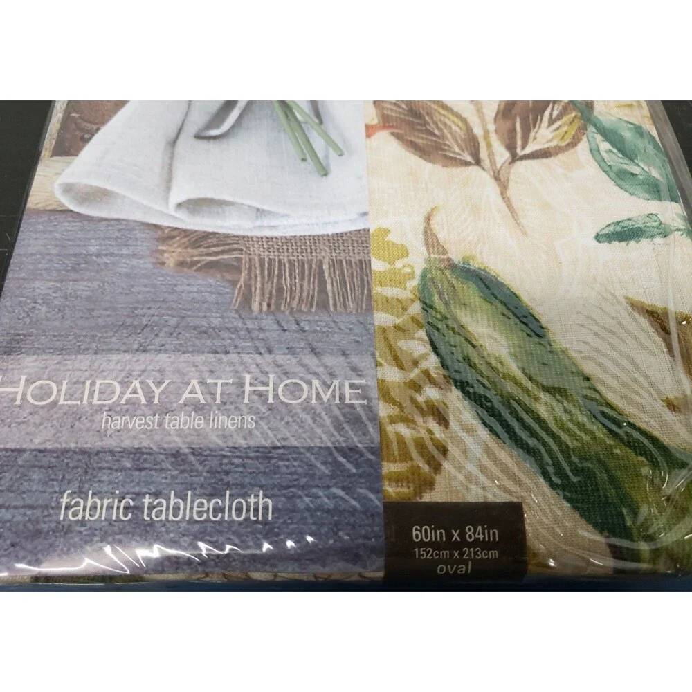 Printed Fabric Tablecloth, 60